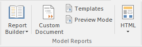 Part of the Publish ribbon in Sparx Systems Enterprise Architect.
