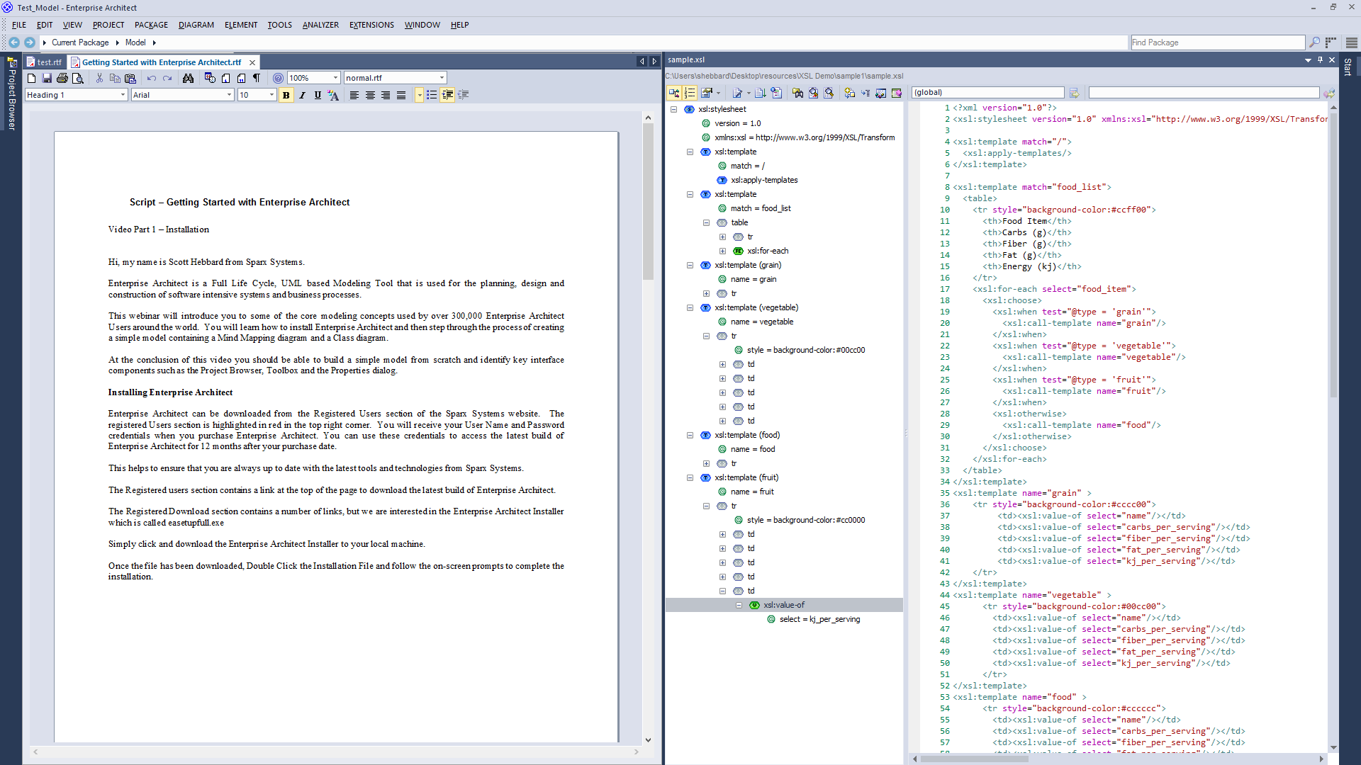 Edit Documents in EA