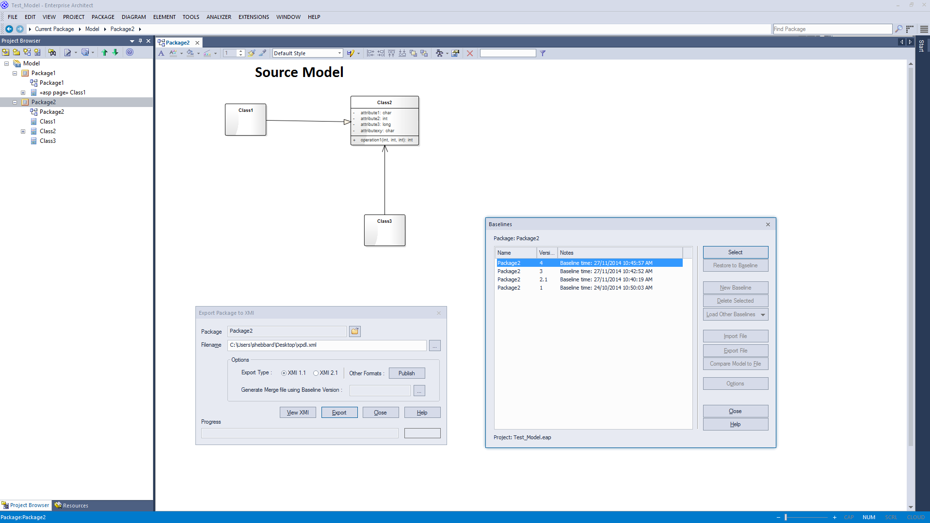 XMI Export